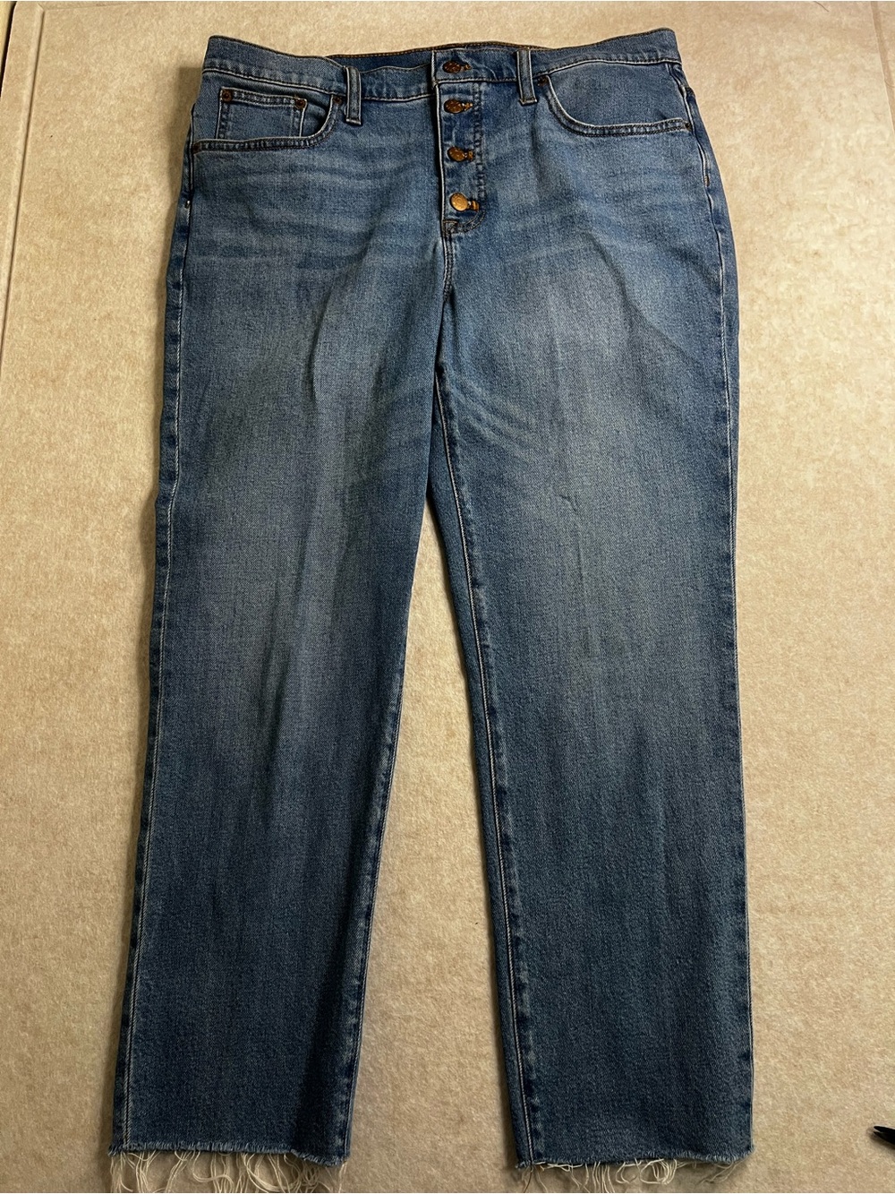 Title: J.Crew Factory Essential Straight Button Fly Jeans 32